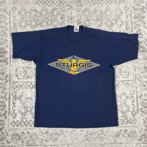 1998 58th Sturgis Rally T Shirt Black Hill Mens Double Sided Print Size Large - Picture 1 of 6